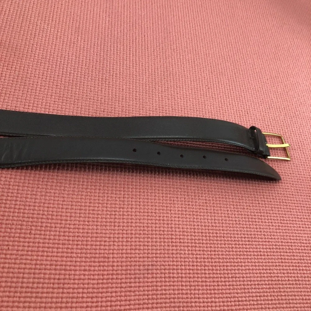Liberty of London belt‎ men's brown size 34 gold tone buckle adjustable
